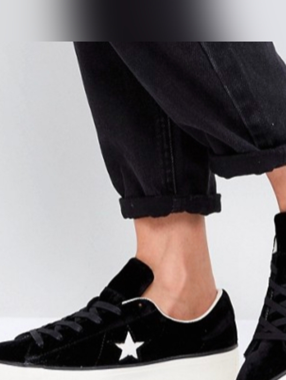 Converse Black Low-Top Sneakers with White Star